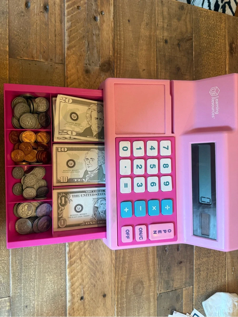 Kids Pink Play Cash Register Toy - Learning Resources